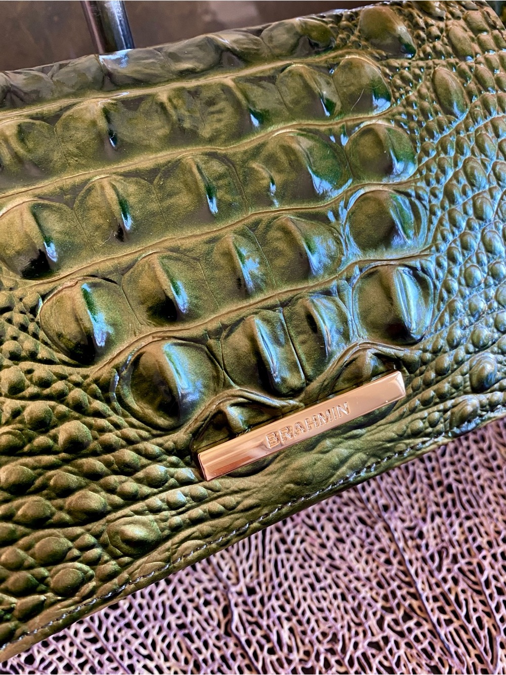 Brahmin MINUETTE Croc Embossed Crossbody - Picture 16 of 16